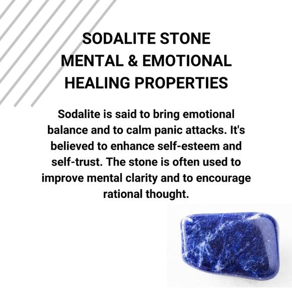 Blue Sodalite Stone Wire-Wrapped Dangle Earrings / Minimalist Gemstone Earrings - Picture 15 of 15